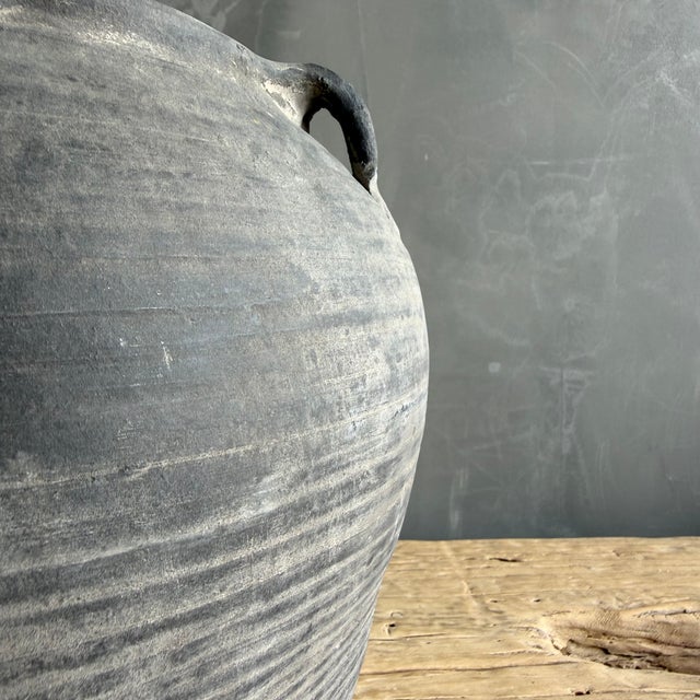 Gray Vintage Style Matte Oil Pottery #87c For Sale - Image 8 of 12