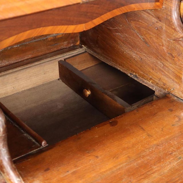 Wood Piedmontese Folding Desk in Walnut For Sale - Image 7 of 16