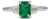 Zambian Emerald Ring With Earth-Mined Diamond Accents: Solid 14k Gold, Size 6.75 For Sale