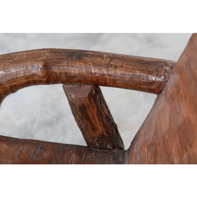 Brown Mid-Century Provincial French Fruitwood Root Chair For Sale - Image 8 of 12