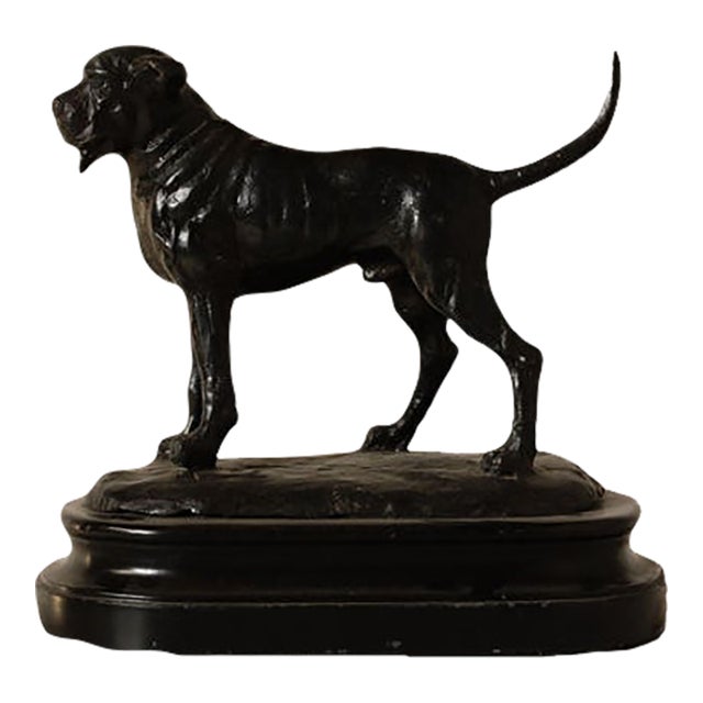 19th Century French Bronze Dog Statue For Sale