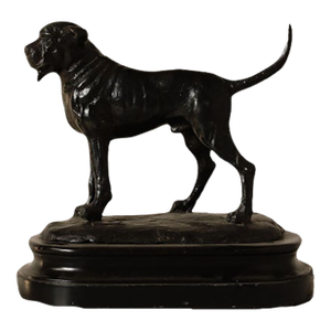19th Century French Bronze Dog Statue