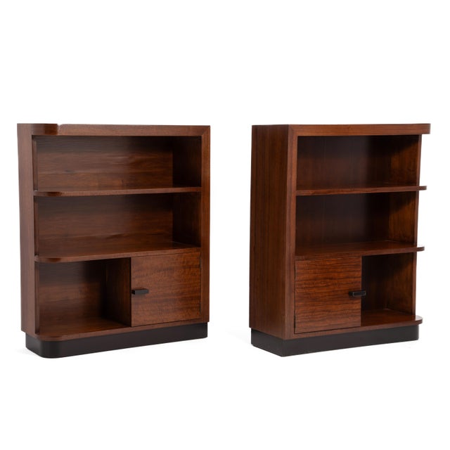 Art Deco Gilbert Rohde Herman Miller East India Laurel Group Art Deco Bookcases - A Book Matched Pair (3634 & 3632) For Sale - Image 3 of 18
