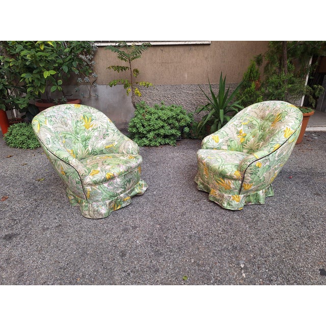 Vintage Bedroom Armchairs by Gio Ponti for Cassina, Set of 2 For Sale - Image 9 of 9