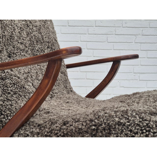 Mid-Century Modern Vintage Danish Armchair in Beech Wood, 1960s For Sale - Image 3 of 18
