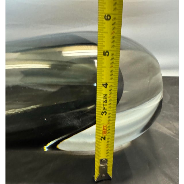 Signed Cenedese Murano Sommerso 15” Large Glass Vase Antonio Da Ros Vintage MCM For Sale - Image 11 of 12