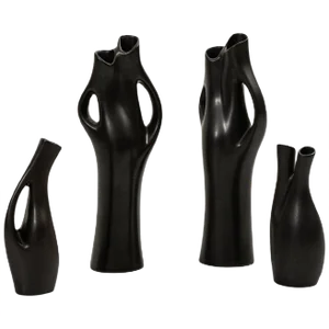 Stoneware Vases Model Mangania by Lillemor Mannerheim for Upsala Ekeby, 1950s, Set of 4