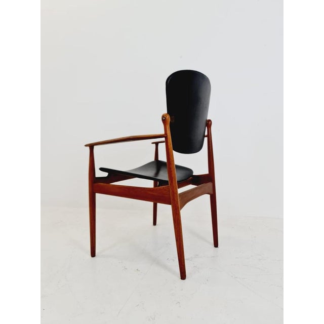Danish Teak and Leather Chair by Arne Vodder for France & Daverkosen, 1960s For Sale - Image 5 of 11