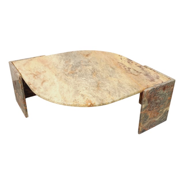 Vintage Marble Coffee Table, 1980s For Sale