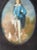 Antique 1800's Miniature Mini Original Painting Portrait the Blue Boy Original For Sale - Image 4 of 10