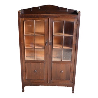 Antique Art Deco Wooden Fruit Tree Display Cabinet For Sale