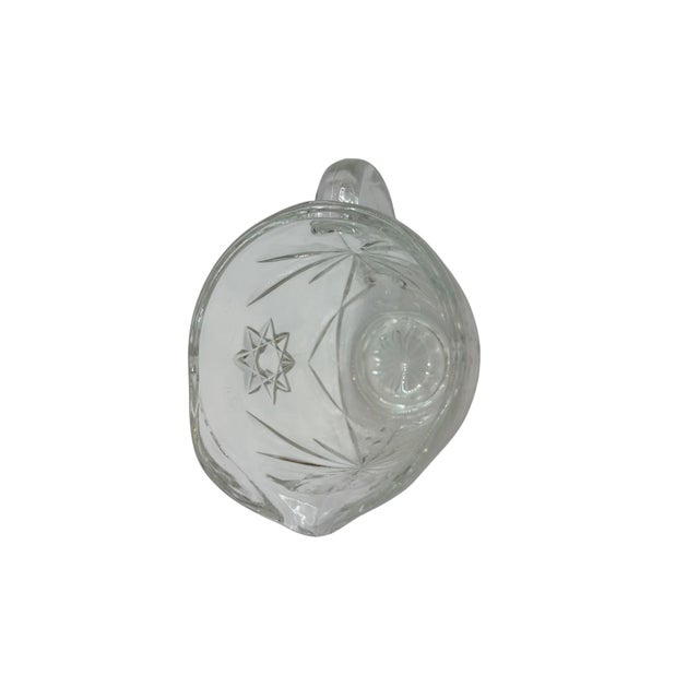 Transparent Mid 20th Century Anchor Hocking Prescut Creamer & Sugar Set For Sale - Image 8 of 11