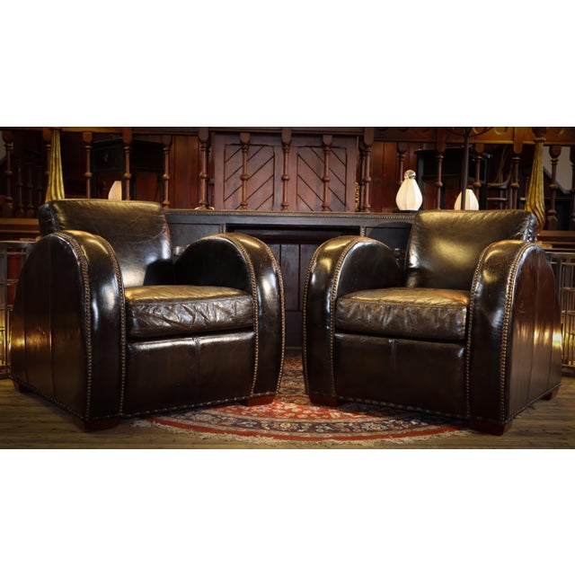 Rockefeller Leather Chairs by Timothy Oulton, 2010s For Sale - Image 9 of 18