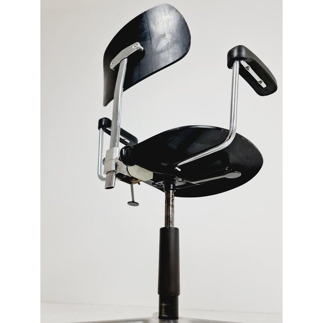 German Swivel Chair Model S 197 R by Egon Eiermann for Wilde & Spieth, 1950s For Sale - Image 10 of 11