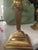 A Pair of MCM Brass Candle Holders With Lion Face For Sale - Image 4 of 4