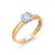 14k Yellow and White Gold 0.50 Carat Diamond Solitaire Ring, Size 5.5 For Sale In New York - Image 6 of 10