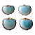 1930s Rometti Ceramiche Umbria 'Italy' Set of 4 Shell-Shaped Ceramic Ashtrays For Sale