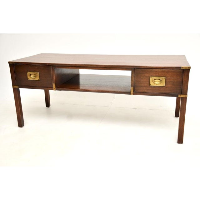 Antique Military Campaign Coffee Table, 1950s For Sale - Image 11 of 12