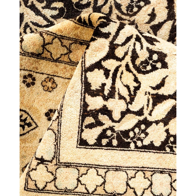 Textile Mogul, One-of-a-Kind Hand-Knotted Area Rug - Black, 6' 3" x 9' 2" For Sale - Image 7 of 8