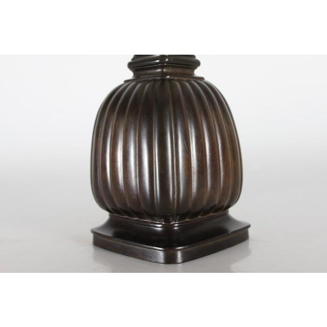 Brown Danish Art Deco Table Lamp in Disco Metal by Just Andersen, 1940s For Sale - Image 8 of 15