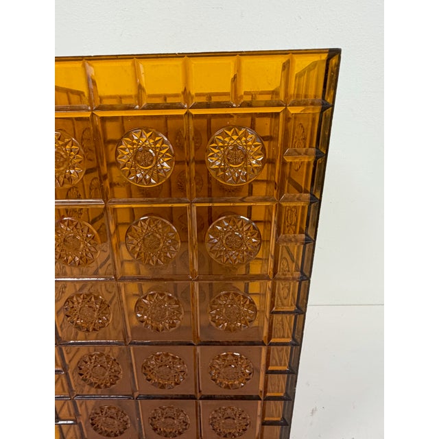 Mid-Century Modern Amber Lucite Style Waste Basket / Trash Can For Sale - Image 3 of 17