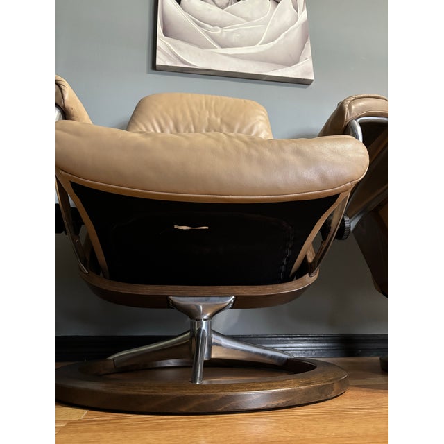 Brown Ekornes Stressless Recliners (Norwegian Luxury)” For Sale - Image 8 of 12