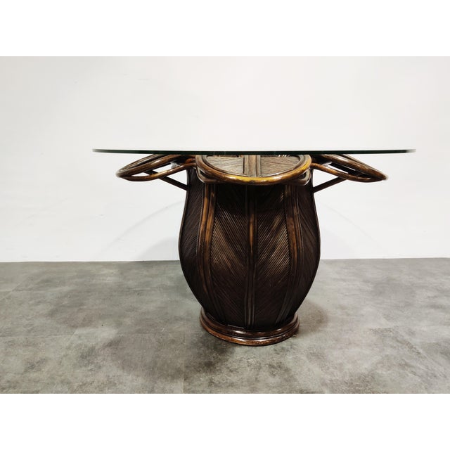 Vintage Bamboo Dining Table, 1970s For Sale - Image 9 of 12