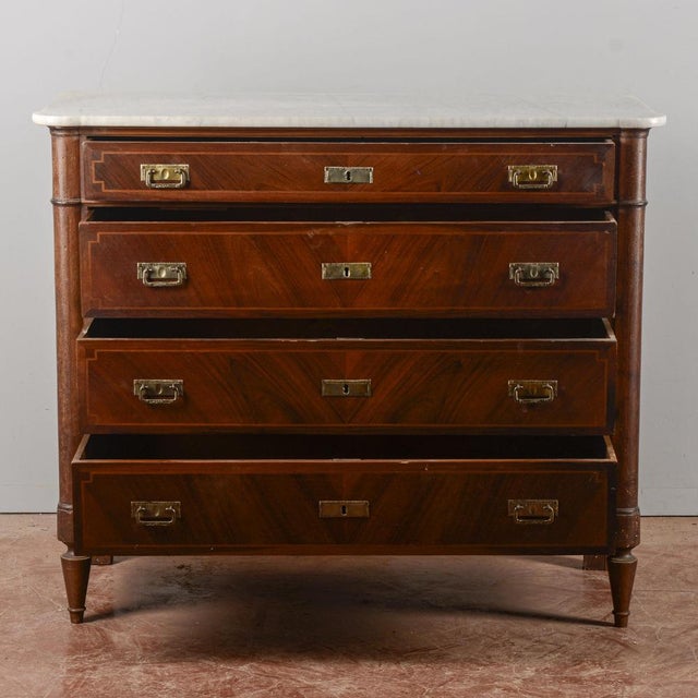Chest of Drawers with Marble Top For Sale - Image 5 of 9