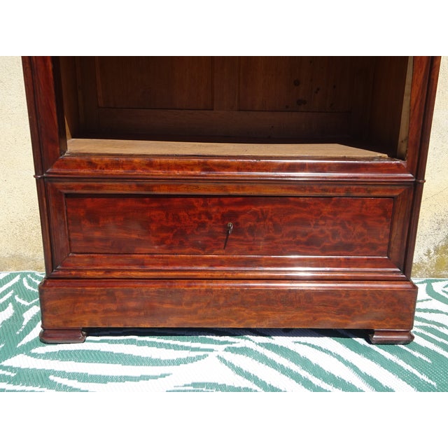 Wood Louis Philippe Mahogany Bookcase For Sale - Image 7 of 18