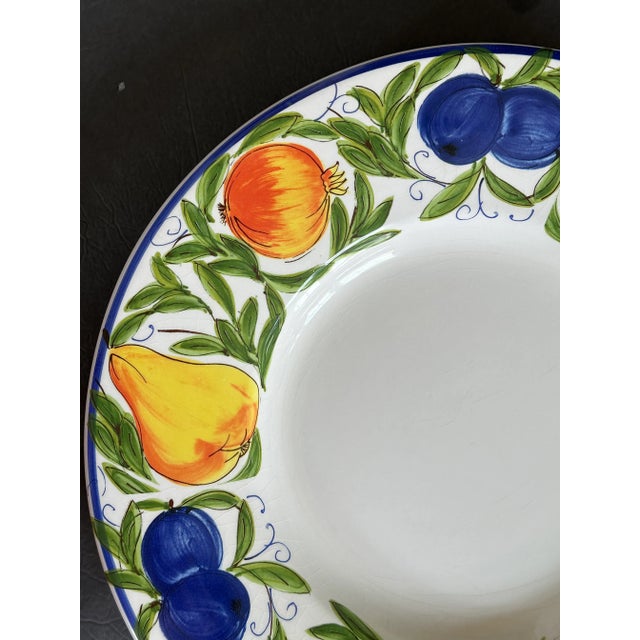 Yellow Large Decorative Italian Ceramic Table Centerpiece Fruit Bowl For Sale - Image 8 of 12