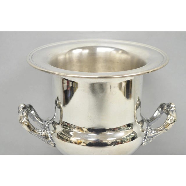 Vintage Victorian Silver Plated Trophy Cup Urn Champagne Chiller Bar Ice Bucket For Sale In Philadelphia - Image 6 of 13