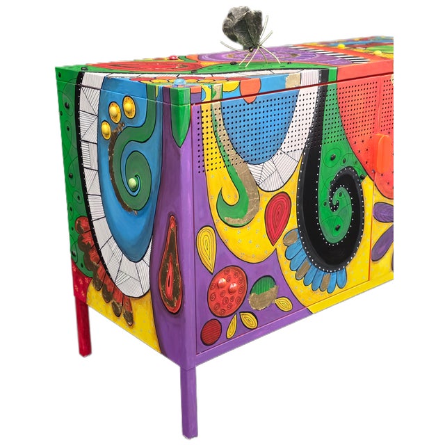 A High-Art Meets Maximalist Function. ​Stop playing it safe. This isn’t just a sideboard; it’s a conversation—a hand-...