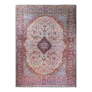 Antique Persian Dabir Kashan Carpet, 8'7" × 11'8" For Sale