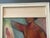 Cerise 1970s Abstract Nude in Window Sill Frame With Canvas Window Shade Painting For Sale - Image 8 of 11