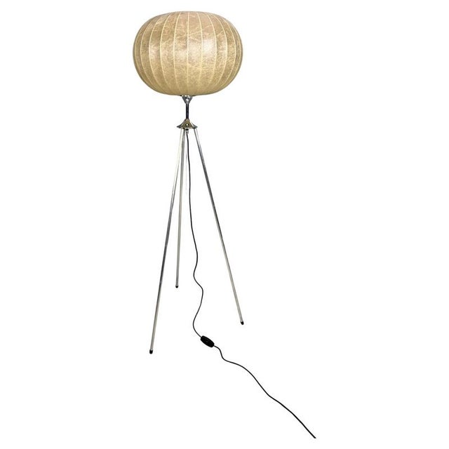 Cocoon Tripod Floor Lamp from Goldkant Leuchten, 1960s For Sale - Image 17 of 17