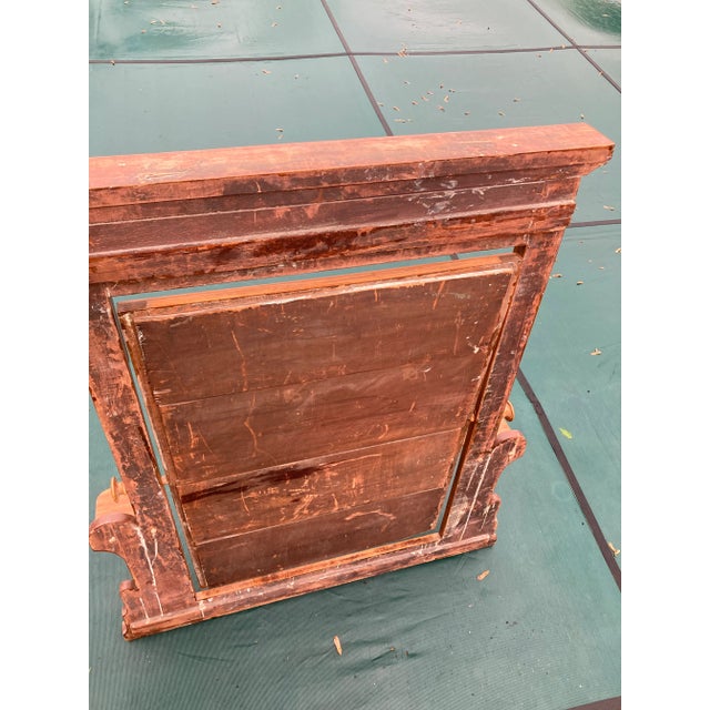 1920s Vintage Oak Dresser Top Swing Mirror For Sale - Image 5 of 7