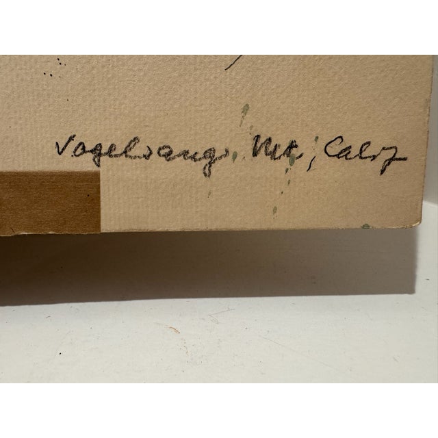 Henry Emil Salloch Original Watercolor on Paper Vogelsang Mt., California. 1951. For Sale In Atlanta - Image 6 of 8