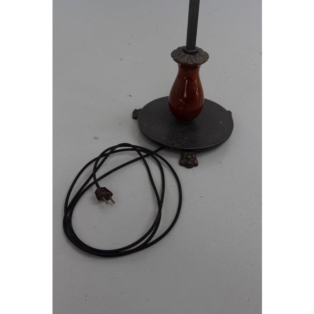 Art Deco Danish Floor Lamp in Brass, Wood and Iron by Lyfa, 1920s For Sale - Image 15 of 18