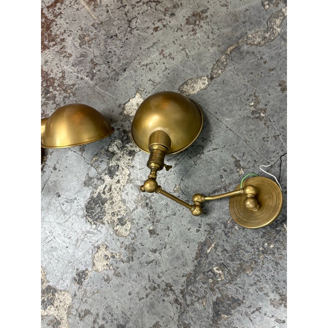 Design Plus Gallery presents a Pair of Boston SLG Swing Arm Sconces by E.F. Chapman for Visual Comfort Signature. This...