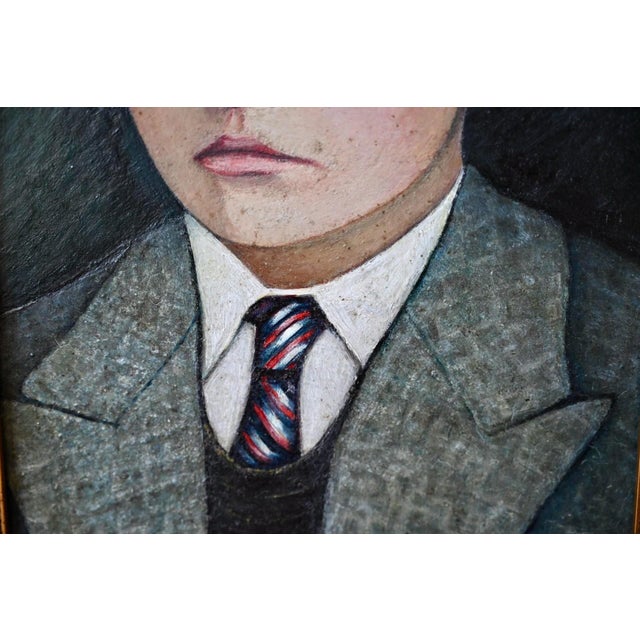 Portrait of a Child, Oil Painting, 1930s, Framed For Sale - Image 4 of 7