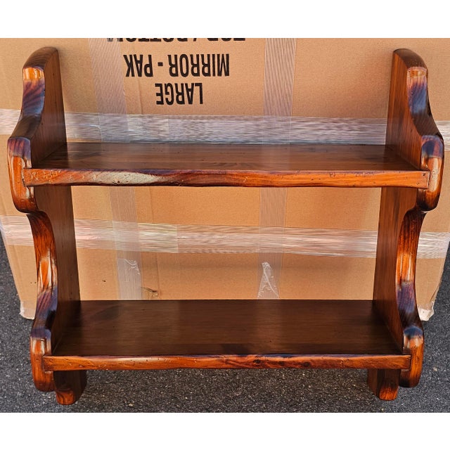 Mid 20th Century Antique Solid Pine Wall Shelves For Sale - Image 4 of 7