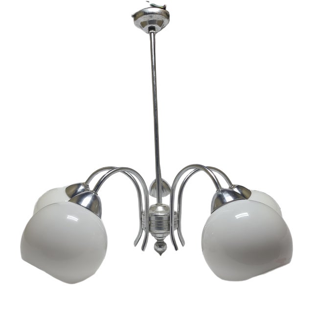 Art Deco Style Chandelier, Poland, 1970s For Sale