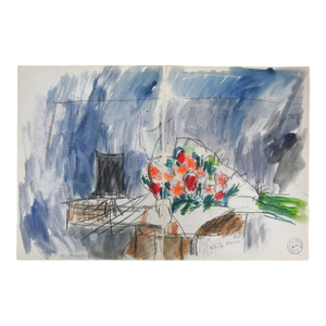 Early 20th Century Mixed Media Impressionist Still Life Diptych Painting