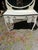Charming White Painted Wood Vanity With Oval Mirror For Sale - Image 15 of 17