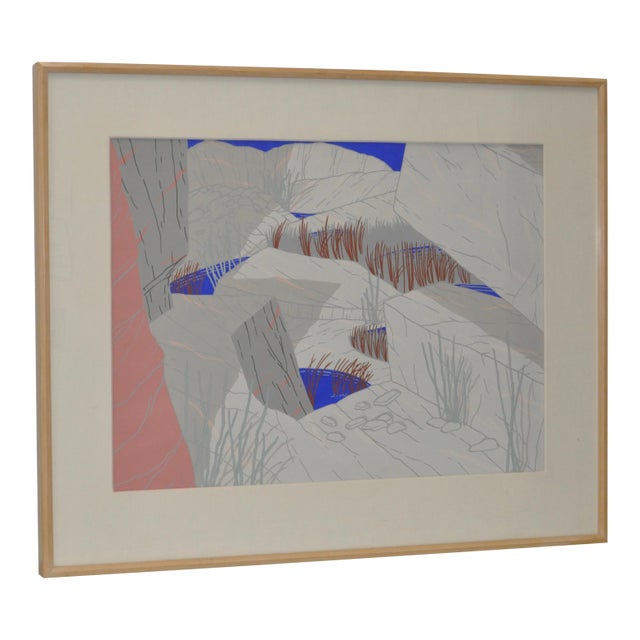 Jeffrey Long (American, 20th C.) "Indian Wells" Original Gouache Painting C.1983 For Sale