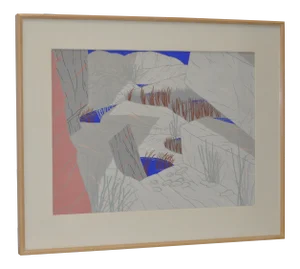 Jeffrey Long (American, 20th C.) "Indian Wells" Original Gouache Painting C.1983