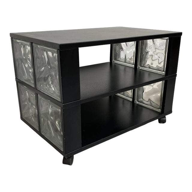 1990s Postmodern Ice Block Media Stand For Sale