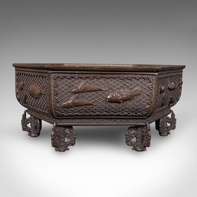 Mid 19th Century Antique Suiban Planter, Japanese Bronze Bonsai Jardiniere, Edo Period, Victorian For Sale - Image 5 of 12
