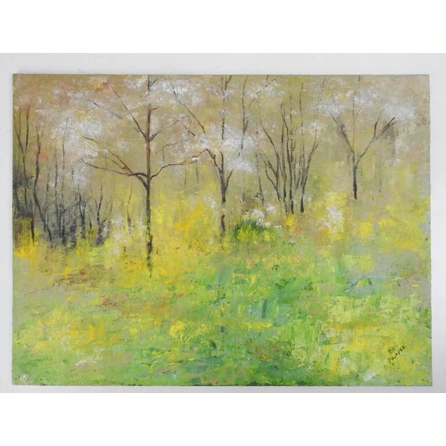 Late 20th Century Sunny Impressionist Forest Glen Painting For Sale - Image 4 of 4