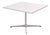 Coffee Table by Arne Jacobsen and Piet Hein with White Laminate Top and Steel Edge For Sale